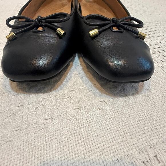Vionic Klara 10 orthotic leather bow detail ballet flats 3046 - Picture 3 of 10